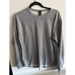 Vintage L.L. Bean USA Made Gray Long Sleeve Thermal Base Layer Shirt Men's Large